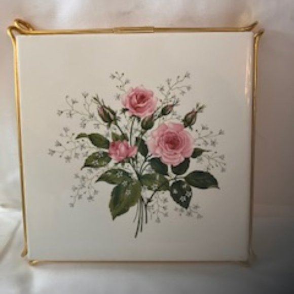 Other - Cottage Core Pink Roses Trivet